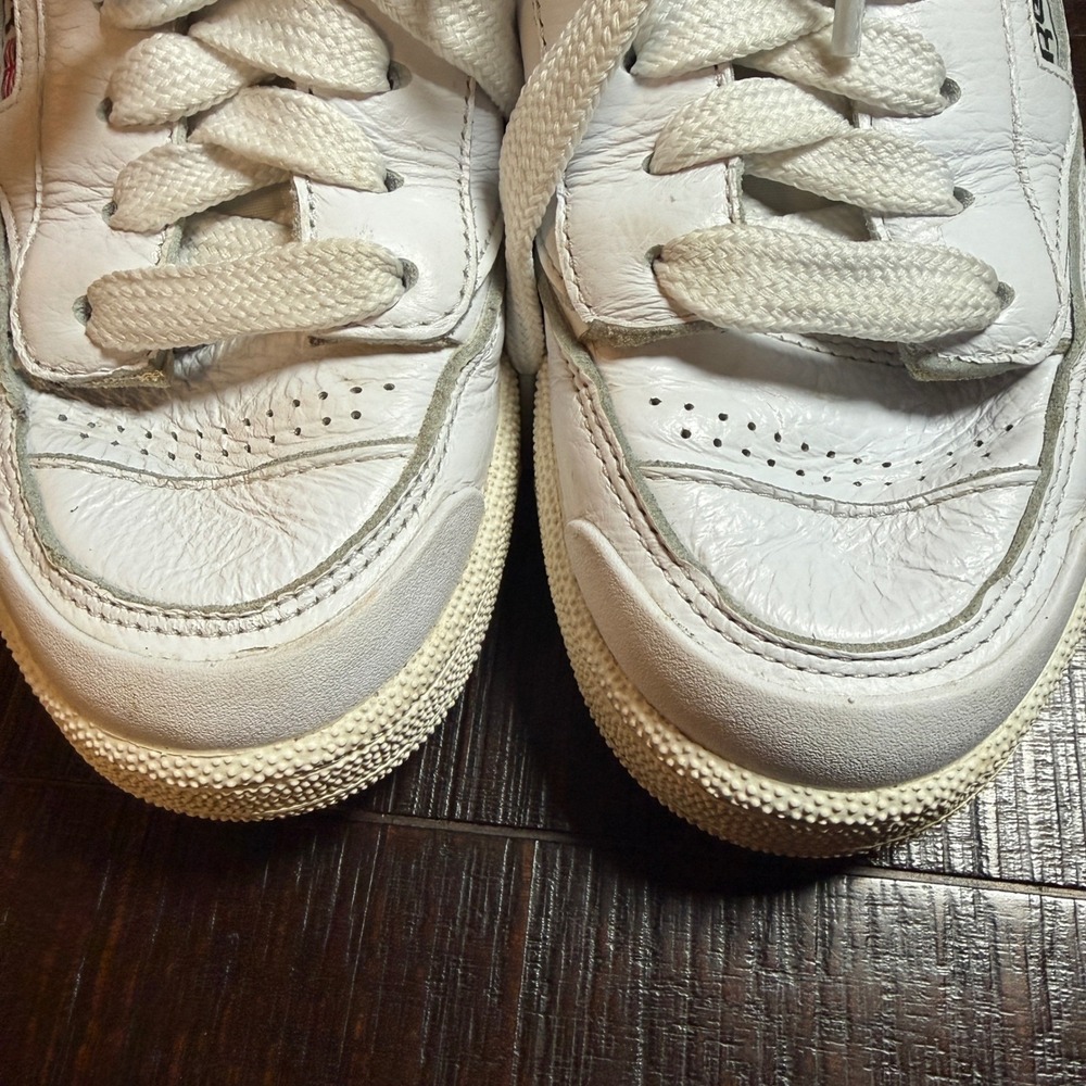 Reebok Club C 85 Sneakers Shoes Chalk Glen Green Suede‎ White Leather Mens 6 - Picture 9 of 10